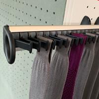 Porte-cravattes à extractions - 32 crochets - noir-aluminium satiné 3